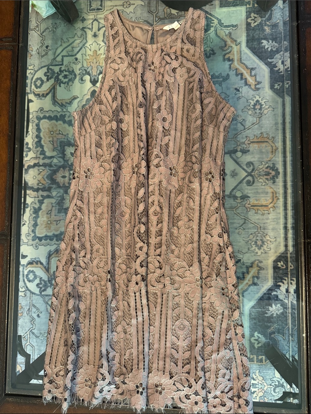 Speechless Mauve Pink Lace Mini Dress